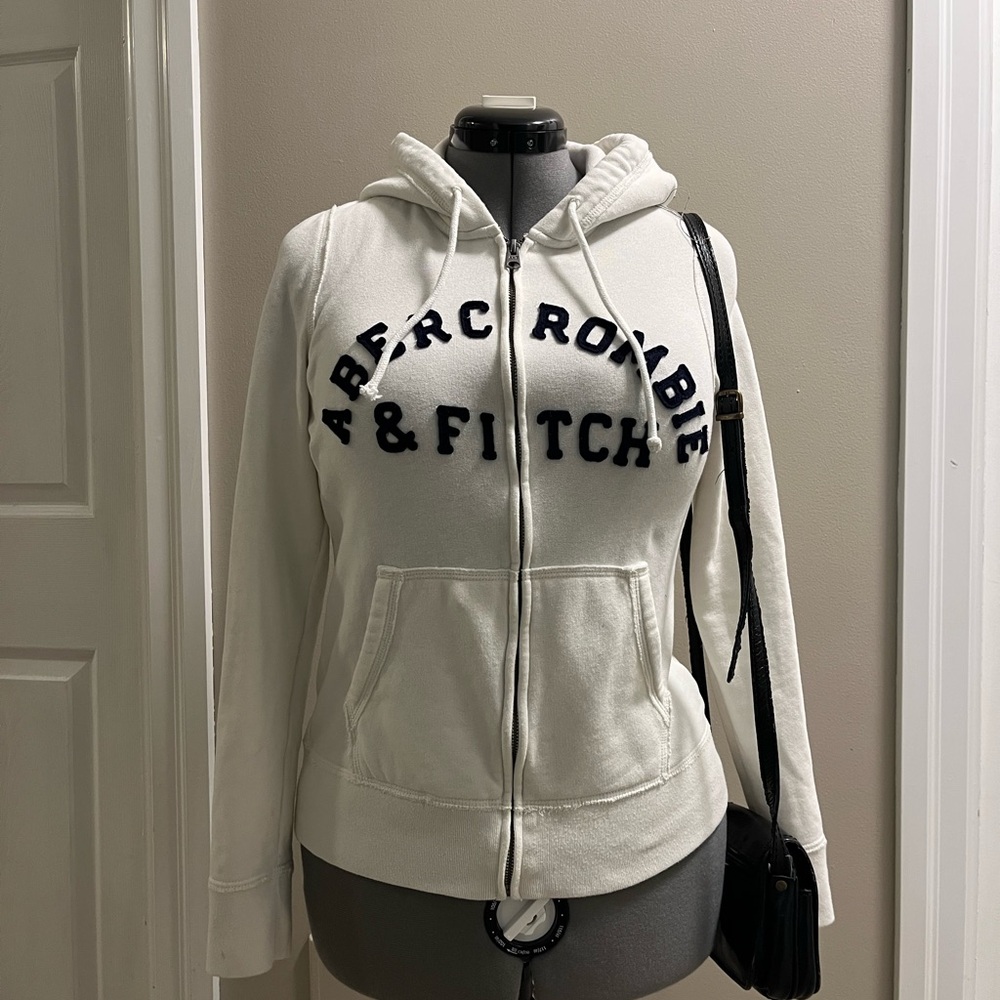 Abercrombie & Fitch White with Black Label Hoodie